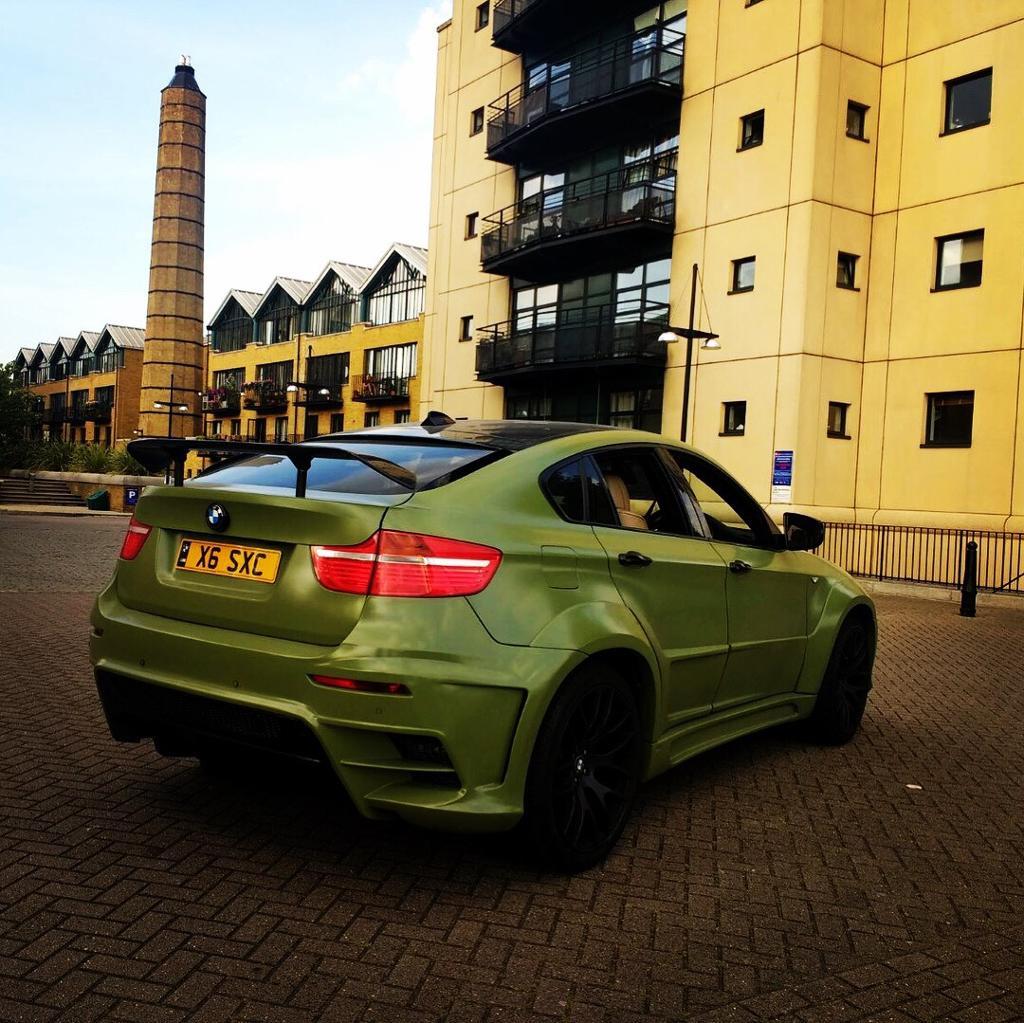 BMW X6 E71 E72 MATTE ARMY GREEN AND GLOSS BLACK 3.5D AUTO REMAPPED FULL