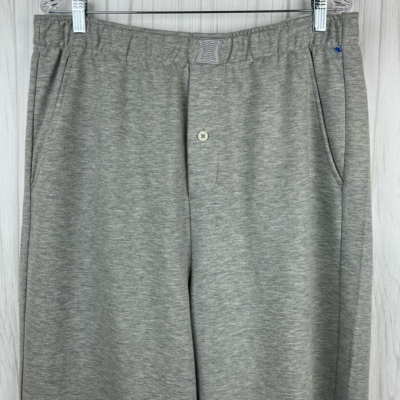 Savage X Fenty Mens Lounge Pants Gray Terry Heathered Pockets Straight Leg  XL