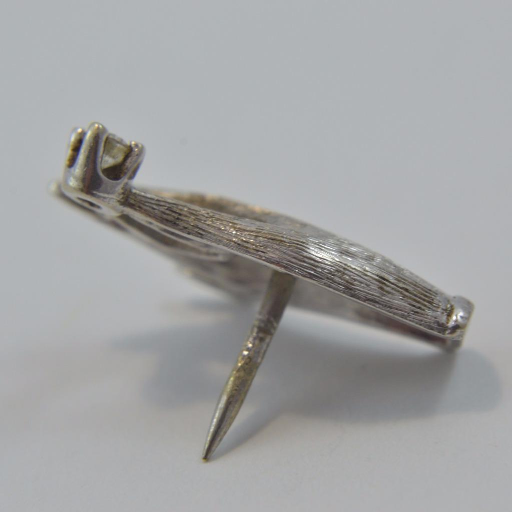 Corbata De Oro Blanco Diamante Broches y tachuelas para hombres