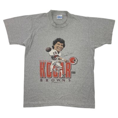 Vtg BERNIE KOSAR Cleveland Brown Salem Sportswear 1987 T-Shirt Single Stitch L