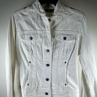 Eddie bauer white denim cheap jacket