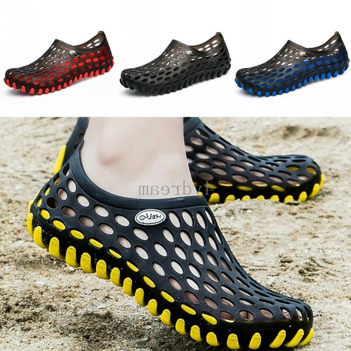 men's beach sandals hollow shoes