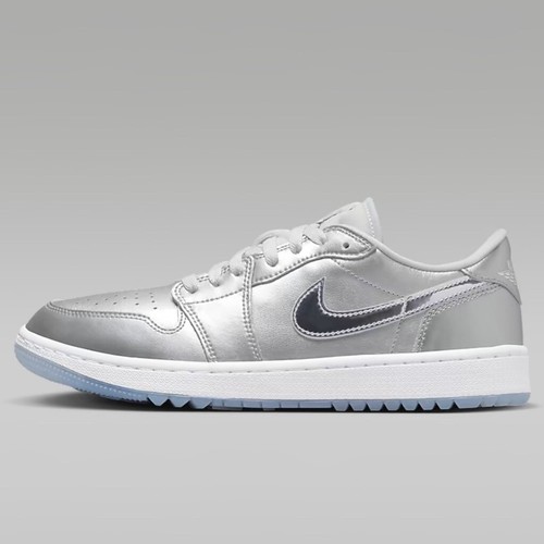 Brand New Nike Air Jordan 1 Low G Golf Metallic Silver Size