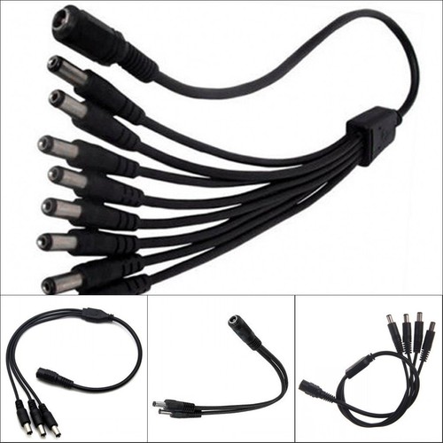 CCTV 2 4 5 8 ways DC Power Splitter Adapter Cable 12V 9V PSU Security IP Camera
