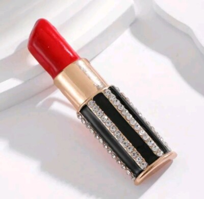 Lipstick brooch pin Fashion jewelry FAST FREE SHIP 2.7  Inch