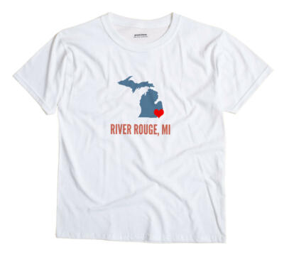 River Rouge Michigan MI T-Shirt HEART