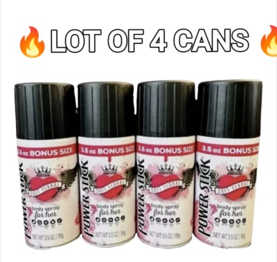 POWER STICK SOFT FLORAL WOMENS BODY SPRAY DEODORANT ANTIPERSPERANT 3.5ox  4PK 