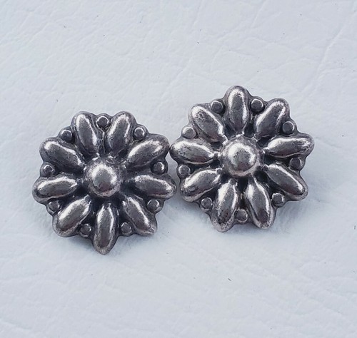 アクセサリー Vintage Mexican Jewelry sunflower taxco Taxco Mexico Vintage Sterling Silver 925 Sunflower Clip - On