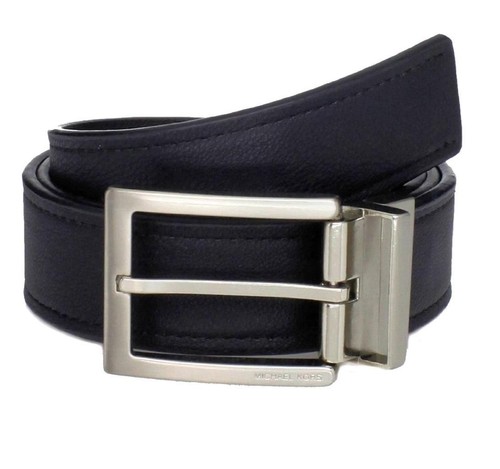 MICHAEL Michael Kors Black Belt with Tortoiseshell-Pattern Buckle and Gold Trim MICHAEL Michael Kors Faux Tortoiseshell Buckle Leather Belt  main image 3