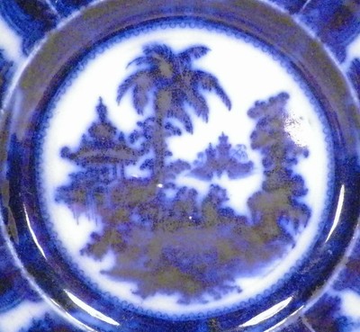 Kyber Flow Blue Salad Plate Adams China Pottery Antique