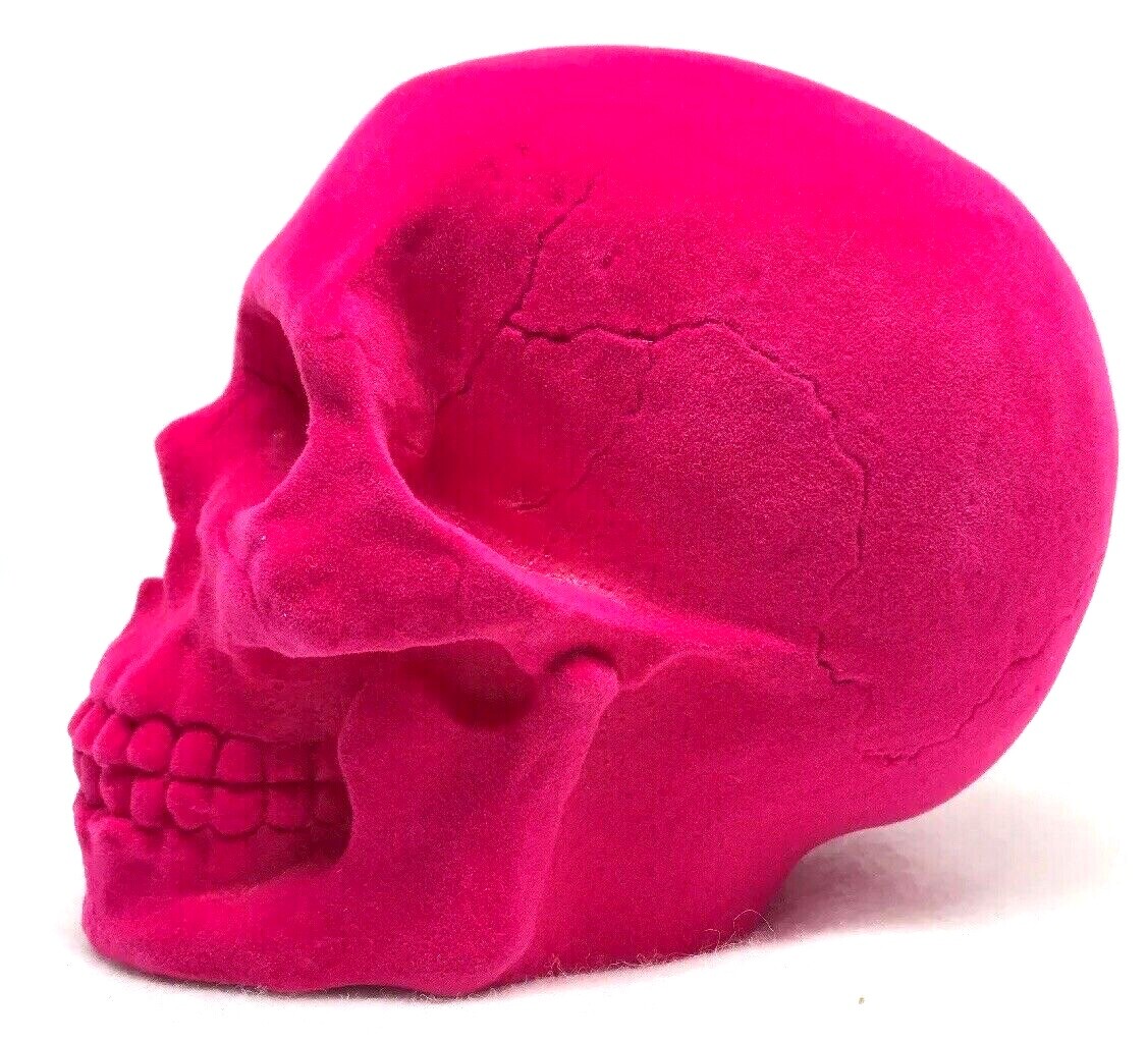 Veronese Gothic PINK Velvet Skull Piggy Bank Macabre New Novelty Collectible