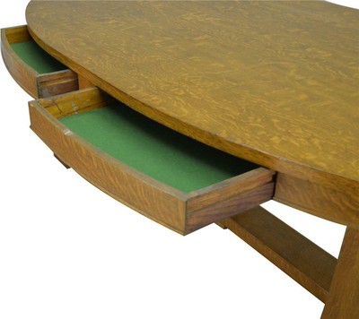 19539 Tiger Sawn Oak Oval Conference Table – 8 FEET LONG!