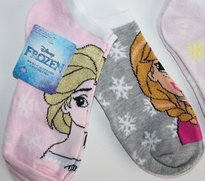 4 Planet Sox Womens Socks Disney Low Cut No Show Frozen Elsa Anna Olaf New NWT