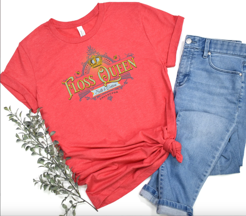 Stitchfolk Floss Queen Tee Shirt Cross Stitch T-Shirt Gift for Cross Stitcher