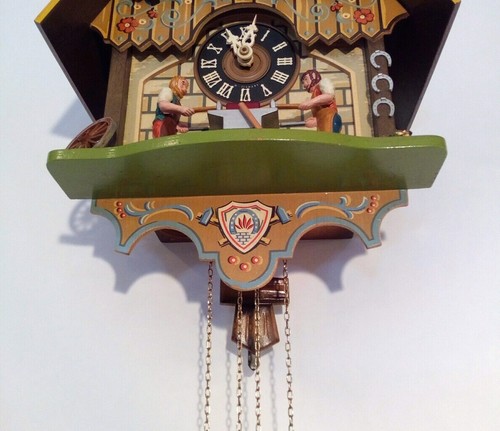 Made in Germany Blacksmith Animated Lighted Cuckoo Clock. - Works - See Add -
