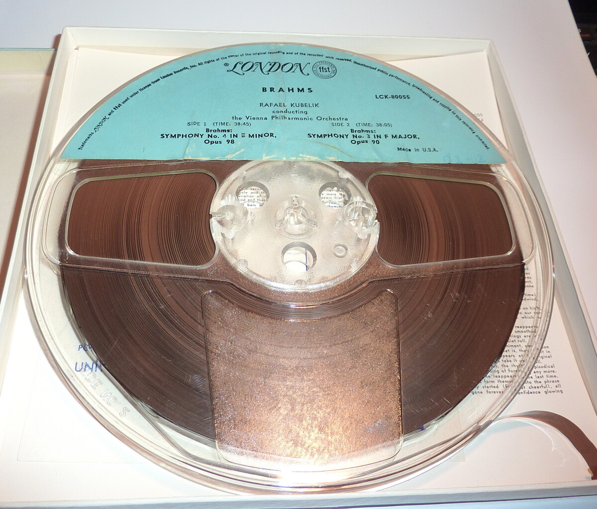 Brahms - Symphony 3 & 4   Vienna Philharmonic Kubelik Conducts  *Reel to Reel*