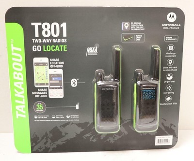 NEW - Motorola Talkabout T801 Two-Way Radio 2-Pack Green/Black. Buy it now for 74.95