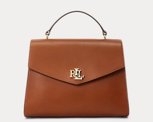 特別価格！ Ralph Lauren 最新 Two-Tone Leather Large Satchel Ralph Lauren Two-tone Leather Large Marcy Satchel in Blue | Lyst