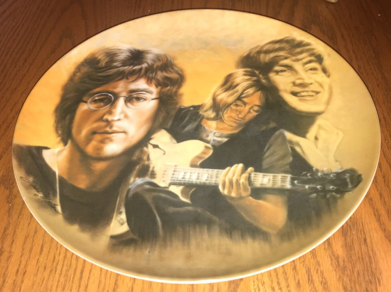 John Lennon Vintage Commemorative Plate Large 10.25