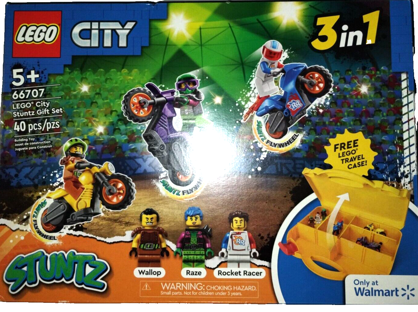 LEGO CITY STUNTZ 66707 3 IN 1 GIFT SET WITH TRAVEL CASE WALMART EXCLUSIVE LEGO CITY STUNTZ 66707 3 IN 1 GIFT SET WITH TRAVEL CASE WALMART EXCLUSIVE