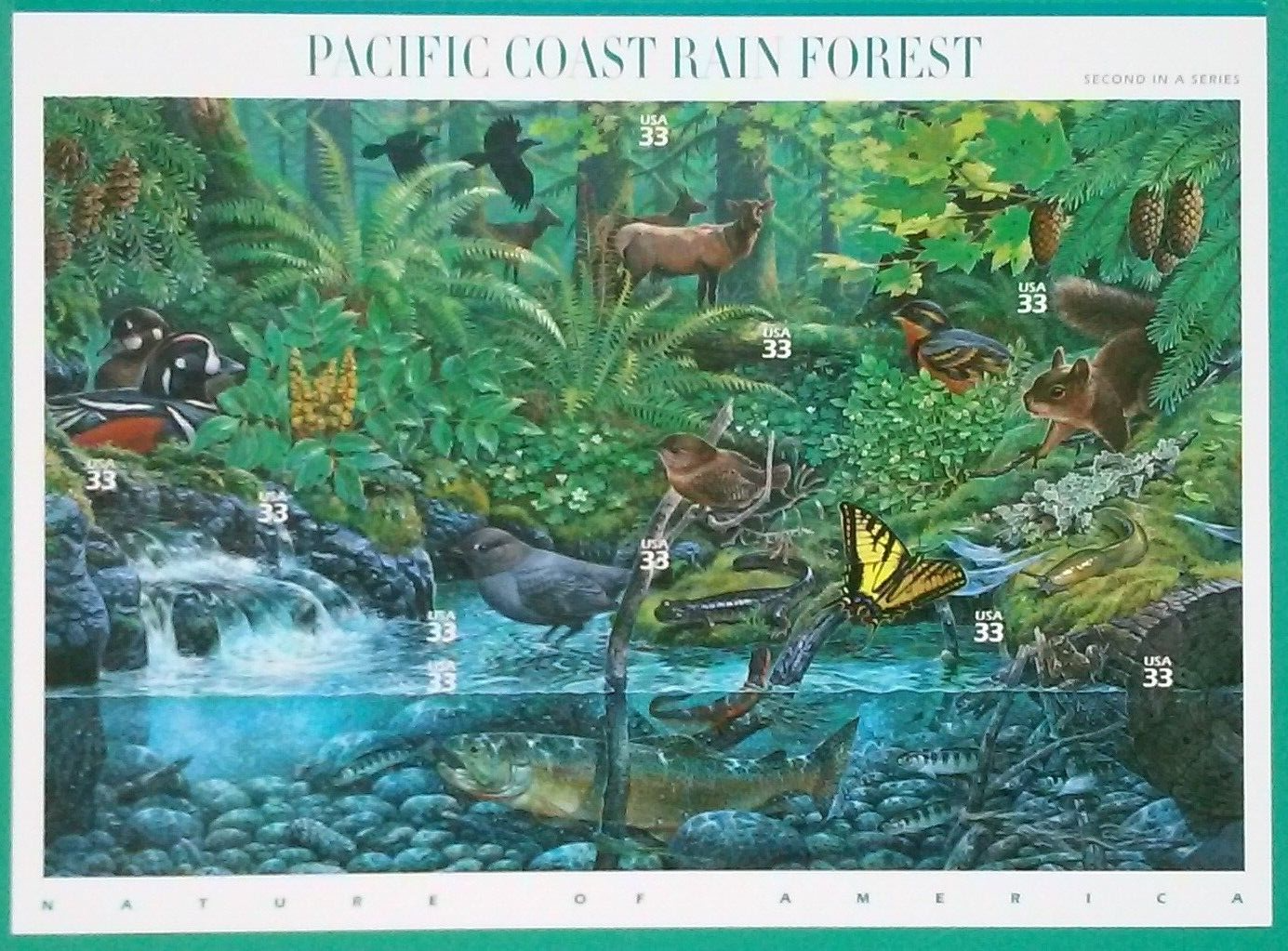 Complete Set of 12 NATURE OF AMERICA Sheets US Postage Stamps USA Sc 3293 - 4474