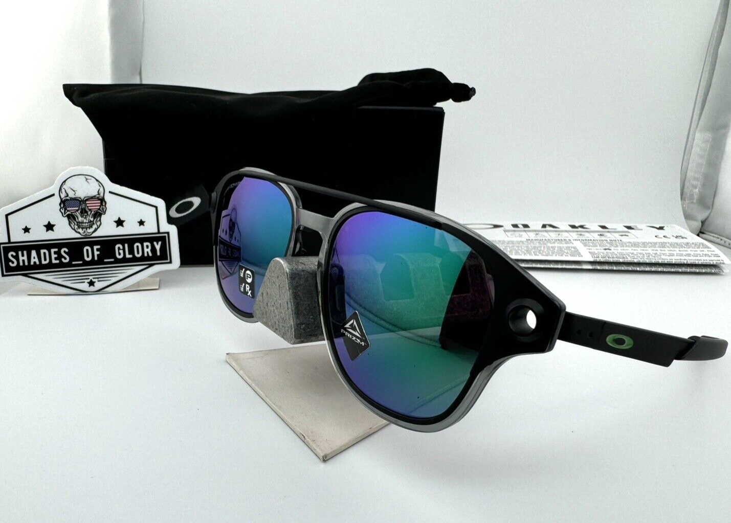 Pre-owned Oakley Coldfuse Matte Black With Prizm Jade Polarized Sunglasses Oo6042-08