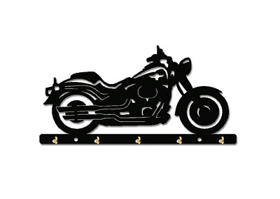 Fatboy Motorcycle 5 Hook Wall Mount Key Rack/Holder Made in USA 8.8''x4'' the BEST