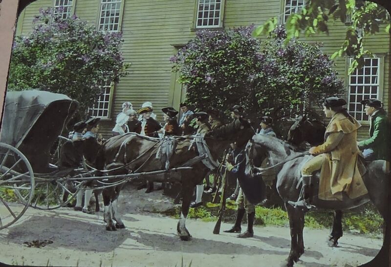 Photo On Glass, Color Horses, Hancock & Adams Leave Lexington
