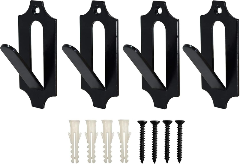 European Skull Mount Bracket Hangers for Deer & Antelope - 4Pack Blac