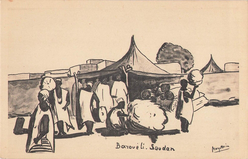 Cp Illustree Signee Morin Soudan Baroueli  - Traces Au Dos - 33910