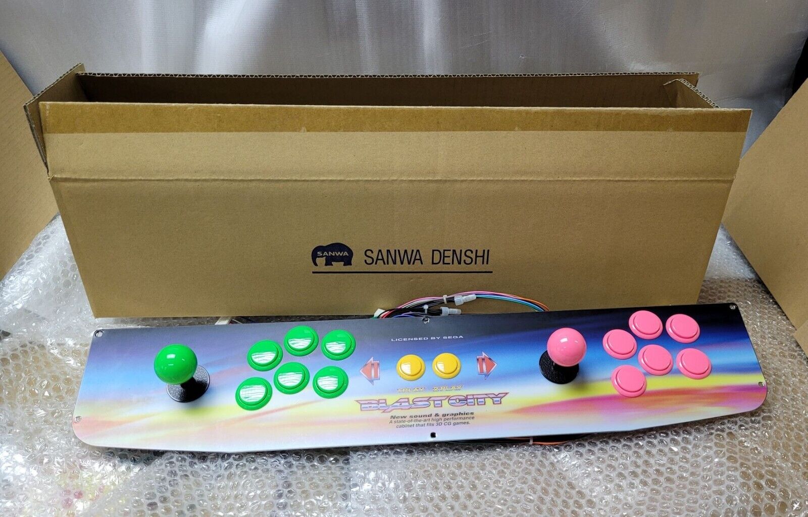 SEGA Blast City 2P6B control Panel (Blue Color) OOM-8-6BSR-H