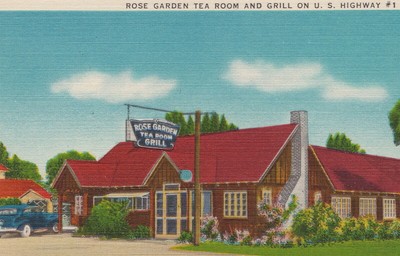 US FL Vero Beach 1930s ROSE GARDEN TEA ROOM and GRILL Motto -Delightful!