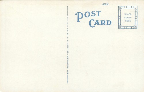 Oklahoma, OK, Muskogee, West Broadway Looking West 1920's Postcard