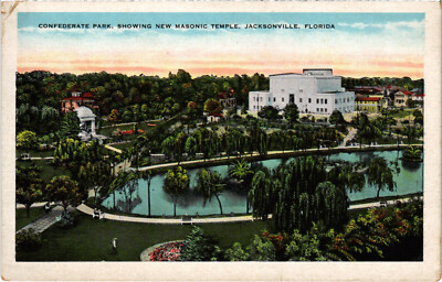 PC FREEMASONRY, MASONIC TEMPLE, JACKSONVILLE, FL, Vintage Postcard (b57202)