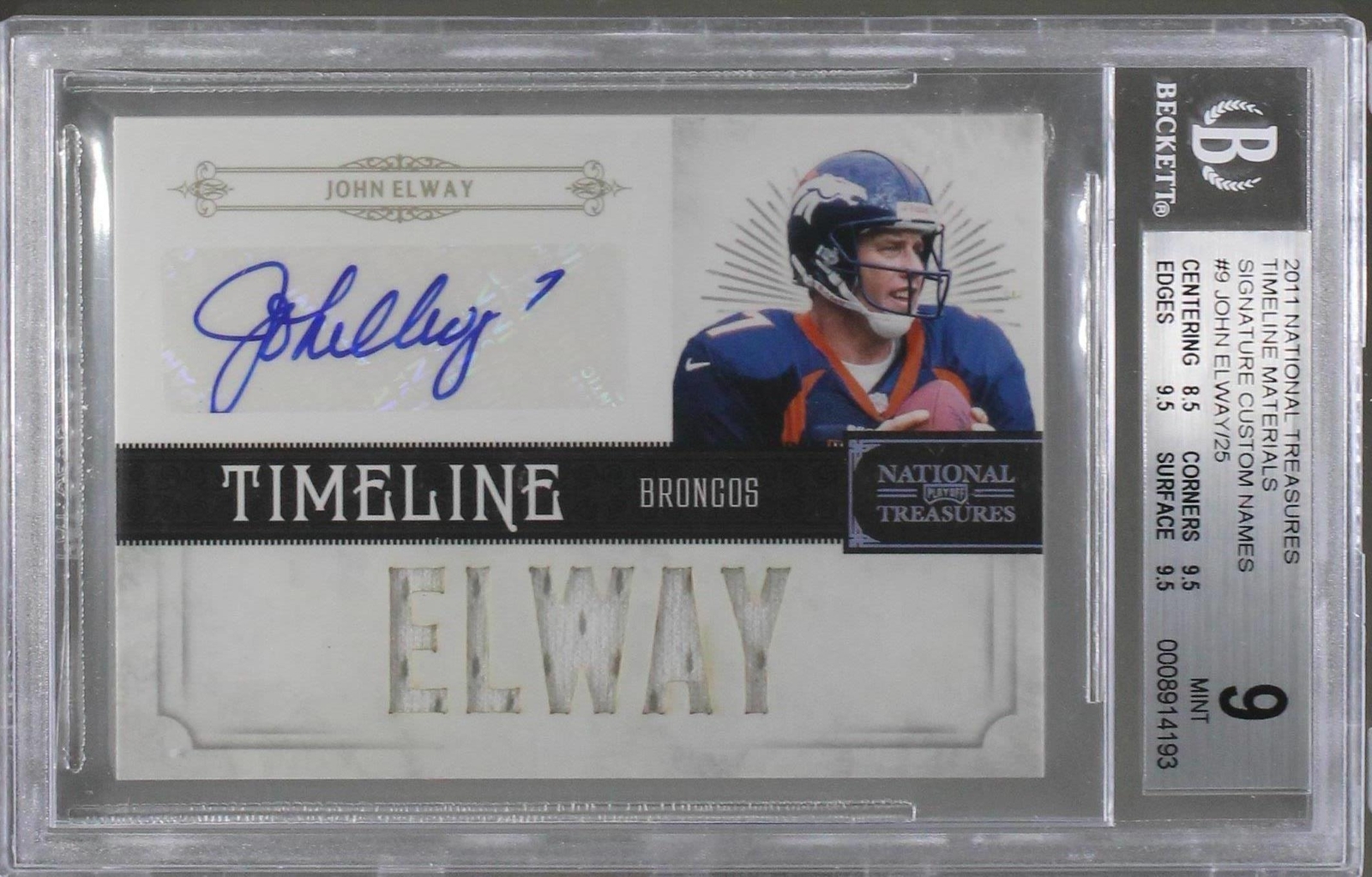 Playoff National Treasures 2011 John Elway #9