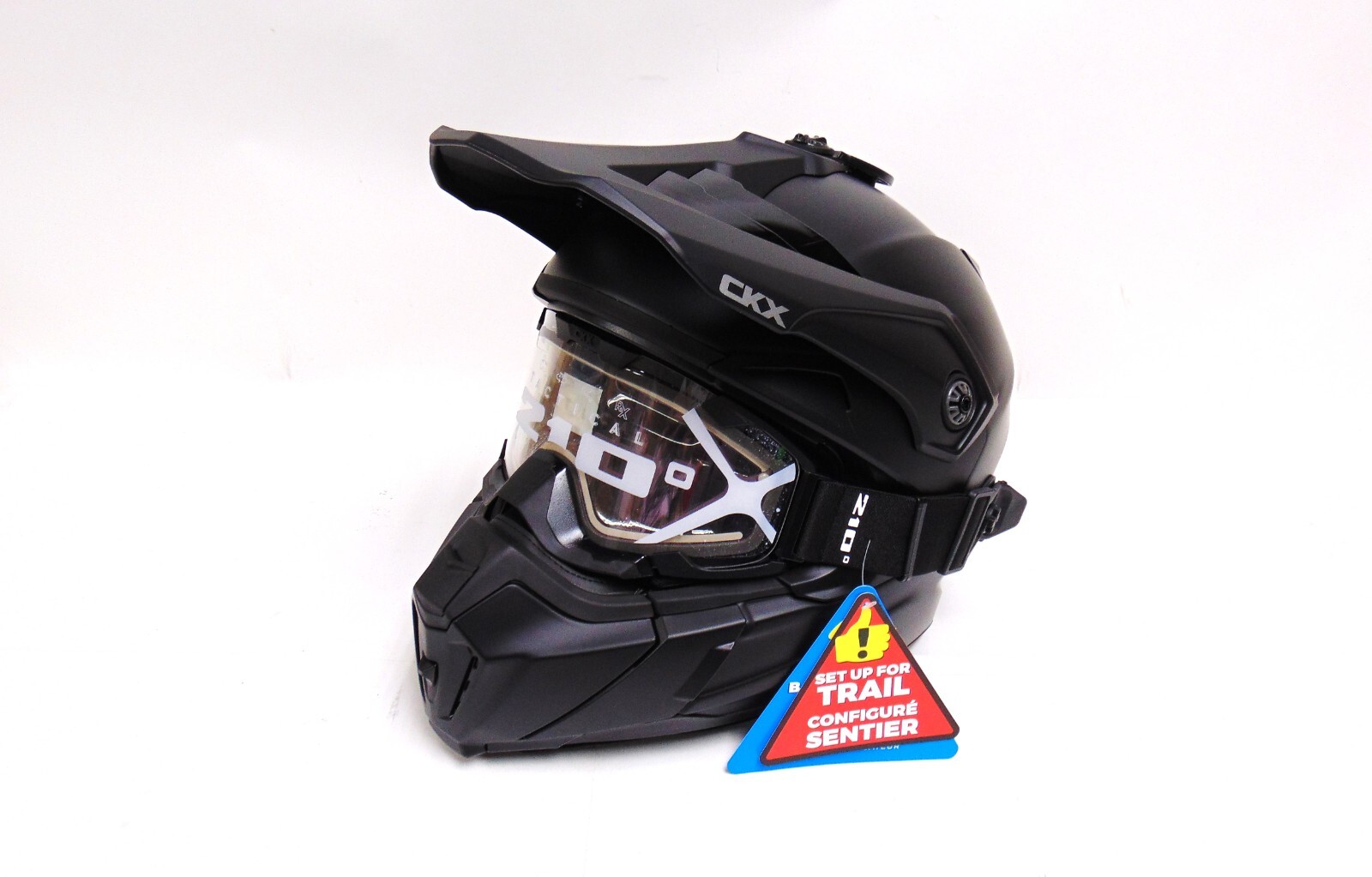 CKX Titan Original Black Matte Snowmobile Helmet Heated Goggles L XL 2X 3X 50916