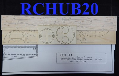 56''Ws BELL X1 Rocket Power Plane short kit and plans, Lowest Price on Ebay