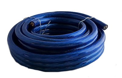 IMC AUDIO 2 Gauge 20' Ft Ground Wire Cable Blue Power Car Audio Amp Awg
