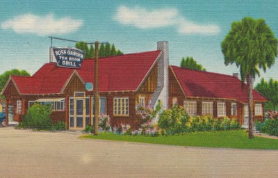 US FL Vero Beach 1930s ROSE GARDEN TEA ROOM and GRILL Motto -Delightful!