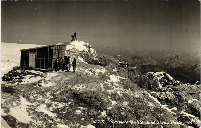 Cpa Marmolada Capanna Punta Penia Italy (802843)