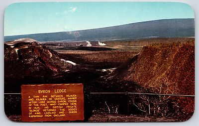Dormant Volcanos of Hawaii National Park Byron Ledge Chrome Postcard Unused
