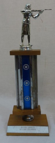 Beautiful group of vintage women's shooting trap skeet target figural trophies