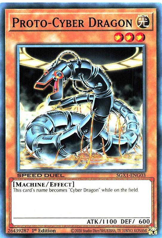 Ygo Sgx1-Eng03 C Proto-Cyber Dragon Sgx1-Eng03 Yu-Gi-Oh