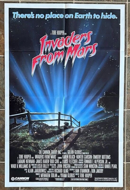 Invaders From Mars -1986- Original 27x41 Movie Poster -cannon Films- Tobe Hooper