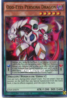 YU-GI-OH ODD-EYES PERSONA DRAGON LIMITED ULTRA RARE MINT JUMP-EN079