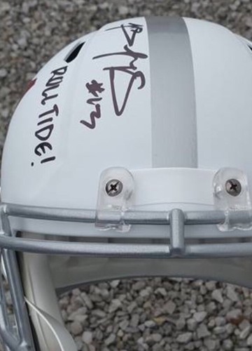 **TUA TAGOVAILOA** CUSTOM “ICE” SIGNED ALABAMA ,F/S FOOTBALL HELMET , JSA & LOA!