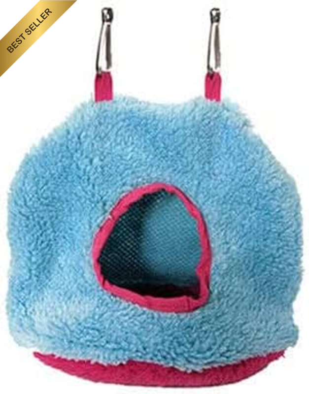 Bird Parrot Hammock Hut Practical Plush Snuggle Hanging Cave Cage Bed Tent, Dura
