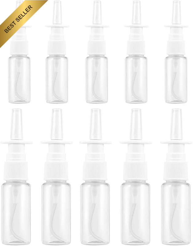 10Pcs Empty Nasal Spray Bottle Refillable Nasal Container Pot Fine Mist Sprayers