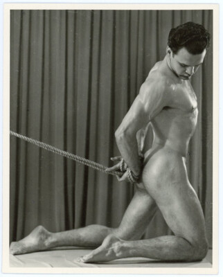 Vintage Stamped 4x5 WESTERN PHOTOGRAPHY GUILD Unidentified Model ROPED & TIED