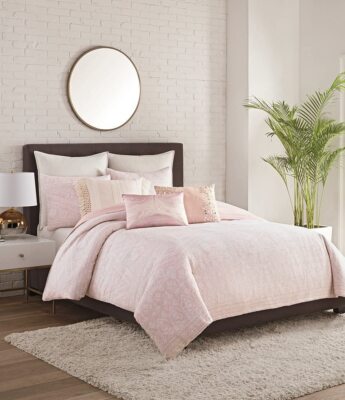 Cupcakes And Cashmere Overscale Tapestry Duvet Cover, King, Blush